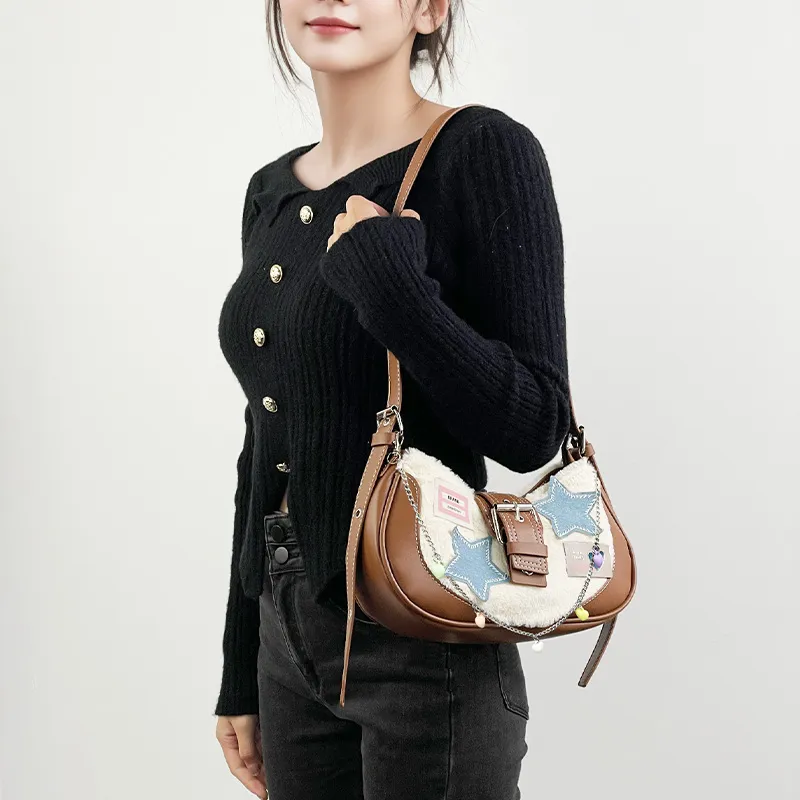 ResNonverba PU Shoulder Bag Crossbody Bag Regular Women's Multicolor-23