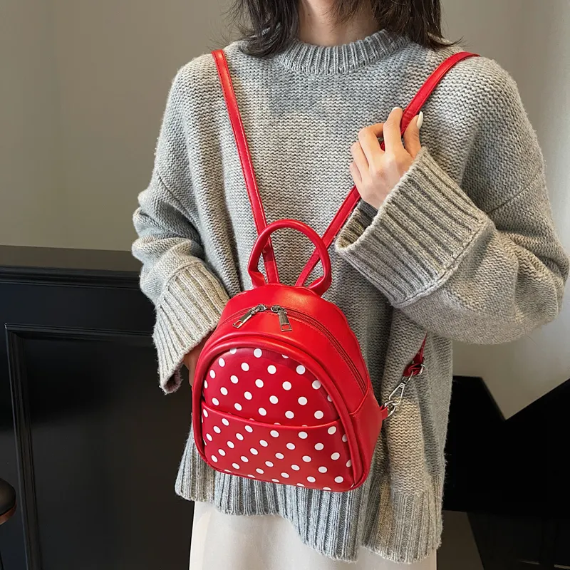 ResNonverba PU Backpack Women's Red-5