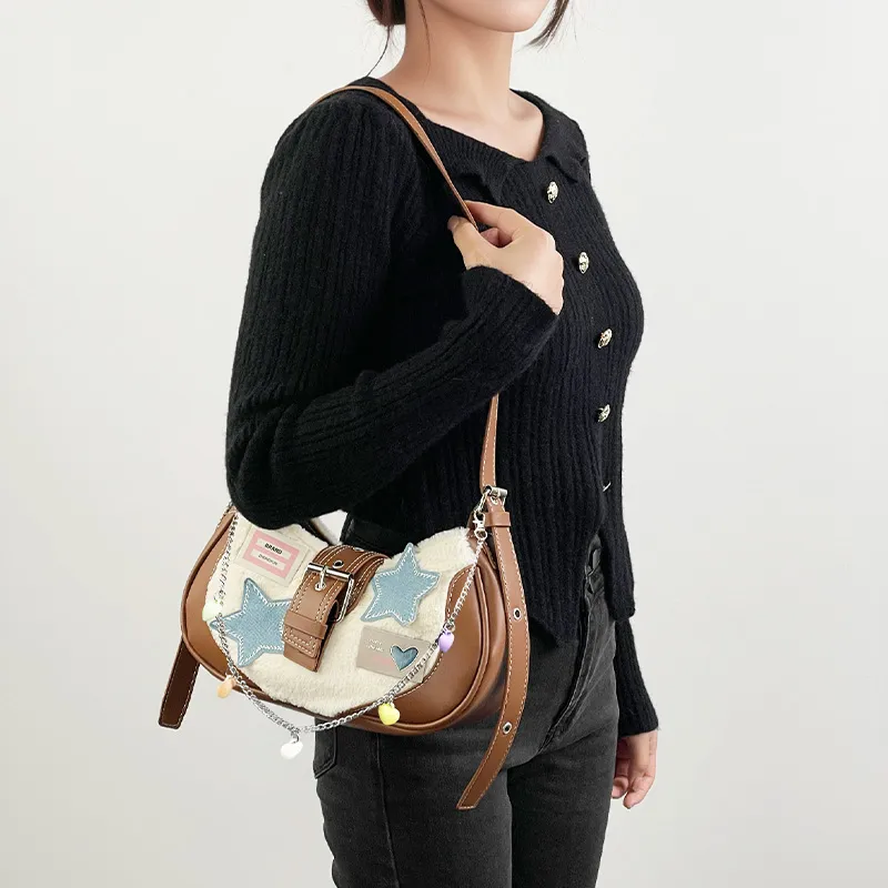 ResNonverba PU Shoulder Bag Crossbody Bag Regular Women's Multicolor-24
