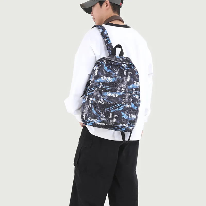 ResNonverba Nylon Backpack Regular Unisex White/Green/Blue-6