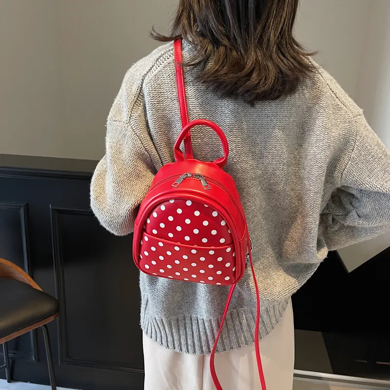ResNonverba PU Backpack Women's Red-1