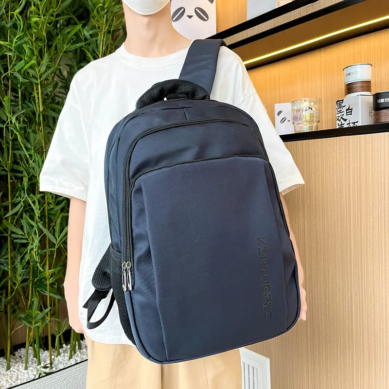 ResNonverba Oxford Backpack Unisex Gray/Blue/Black-10