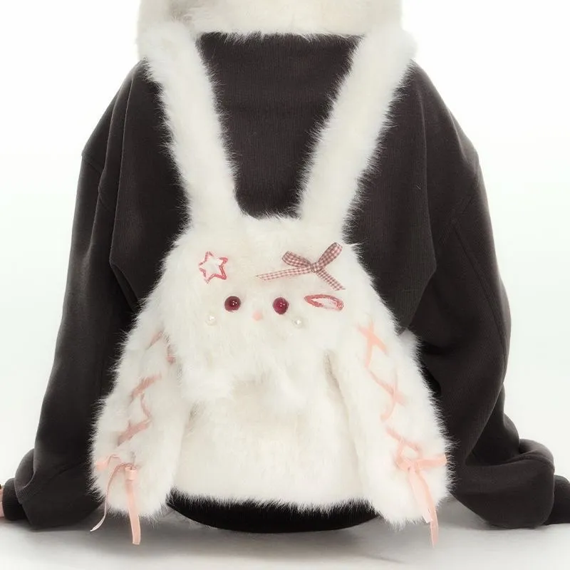 ResNonverba Plush Backpack Women's White-2
