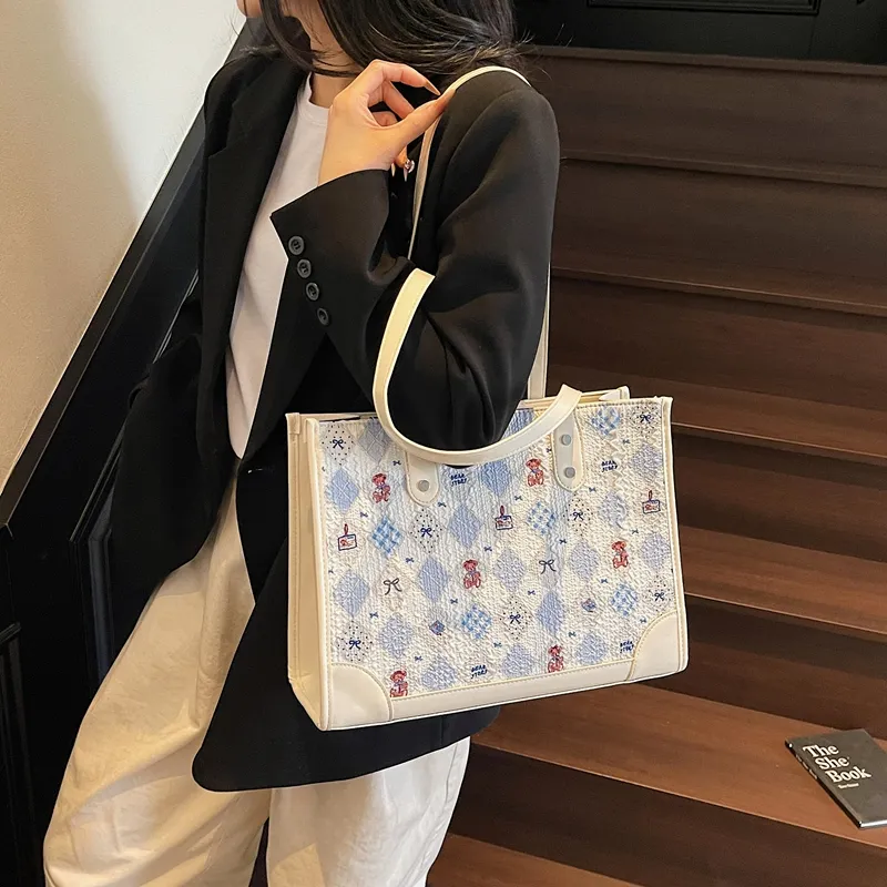 ResNonverba PU Tote Bag, Shoulder Bag, Handbag Women's Multicolor-2