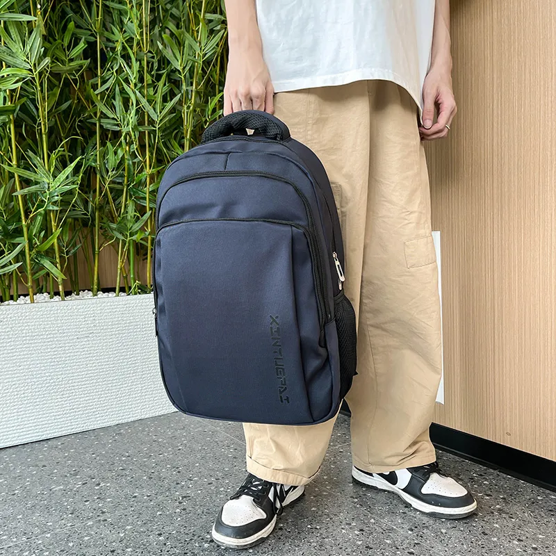 ResNonverba Oxford Backpack Unisex Gray/Blue/Black-11