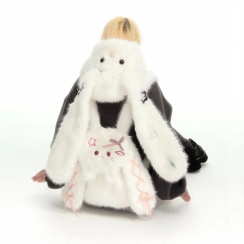 ResNonverba Plush Backpack Women's White-4