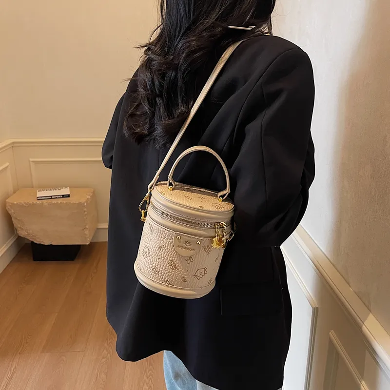 ResNonverba PU Bucket Bag Crossbody Handbag Women's Multicolor-2