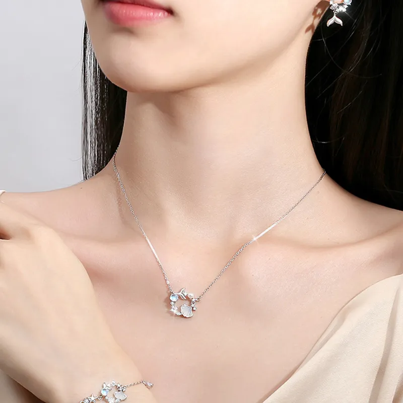 MINGTAIZHUBAO S925 Silver Necklaces Unisex-4