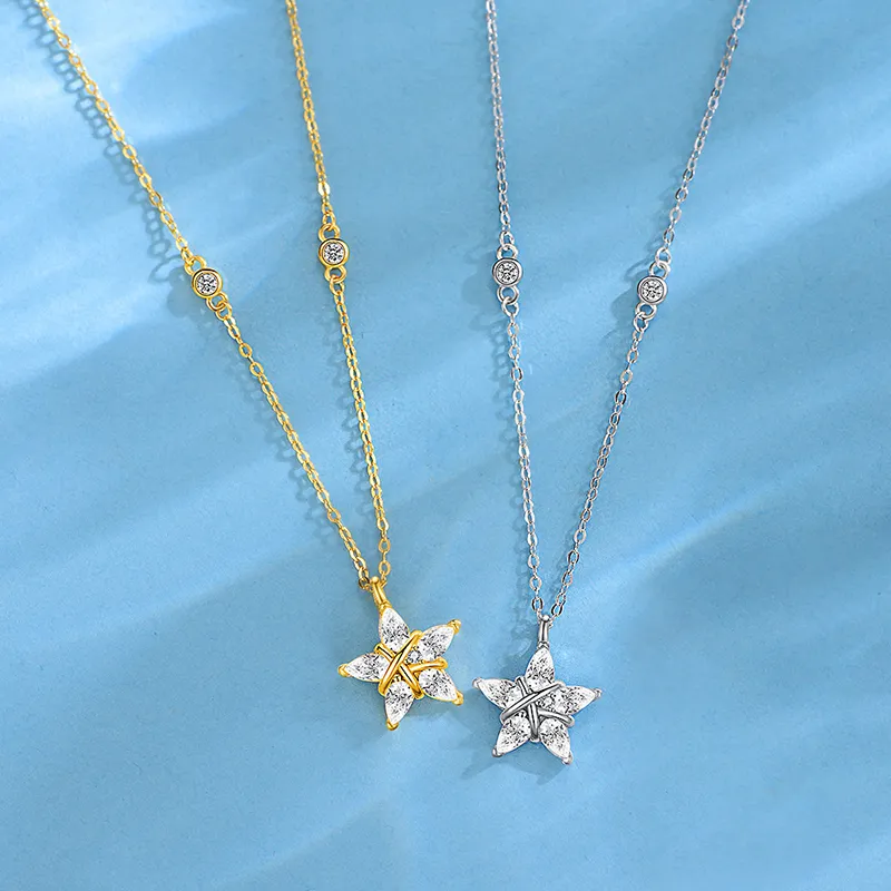 VIGG S925 Silver Necklaces Unisex Gold-5