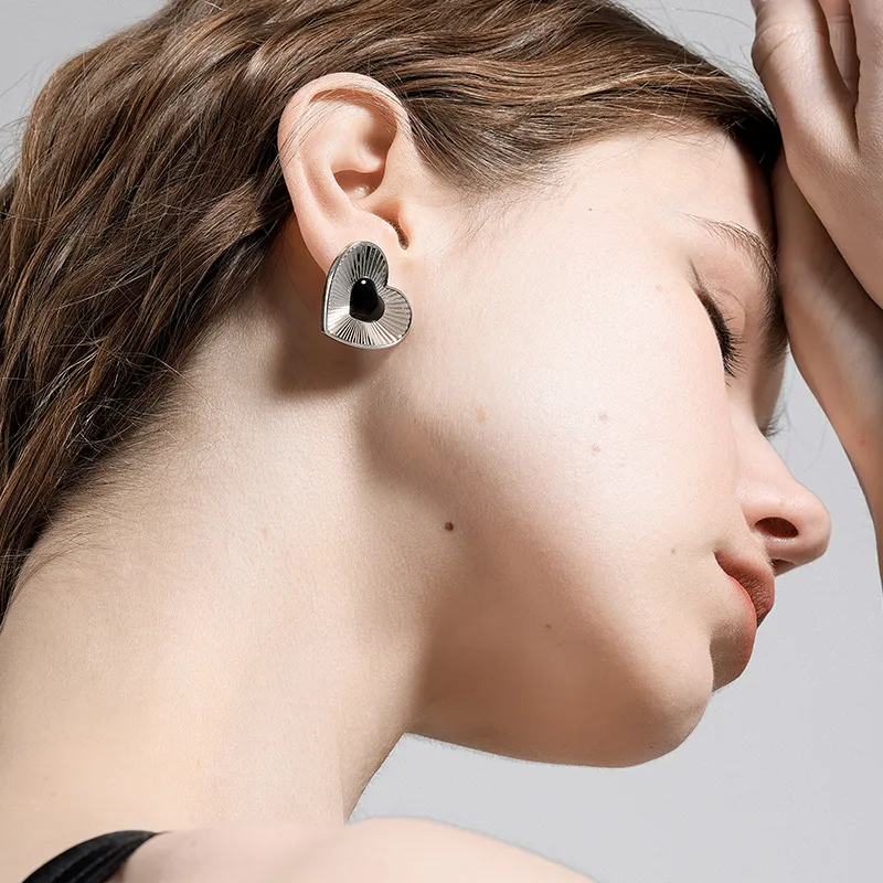 VIGG Alloy Stud Earrings Women's-9