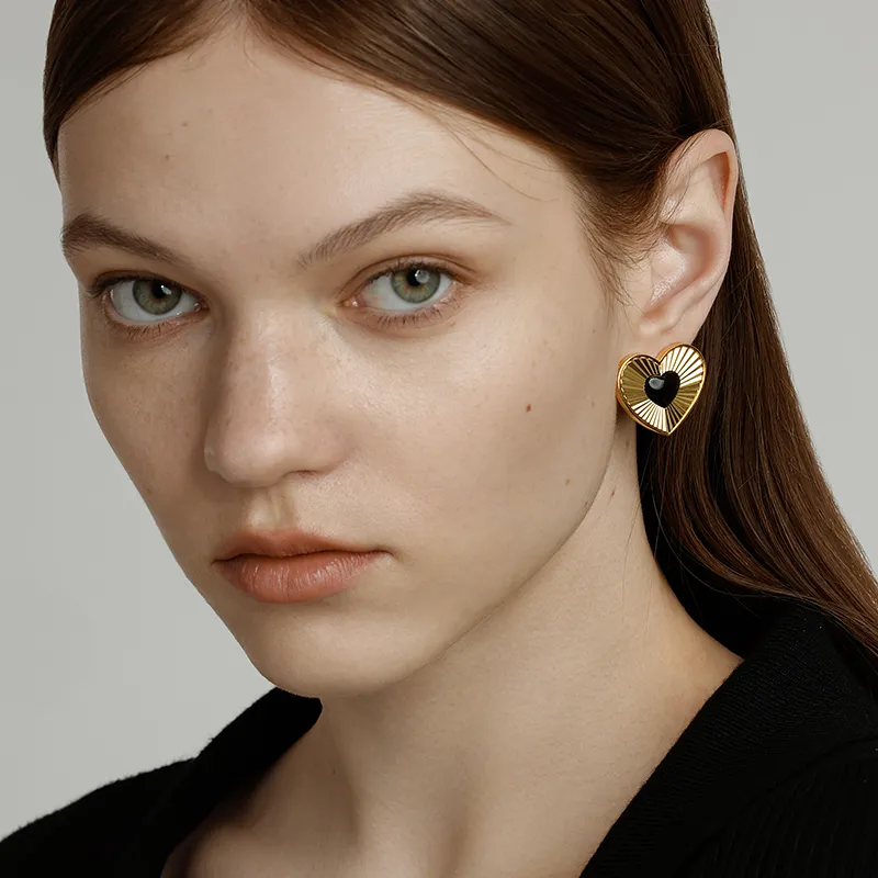 VIGG Alloy Stud Earrings Women's-4
