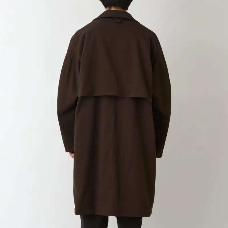 White Mountaineering Trench Coat Men's Coffee-3