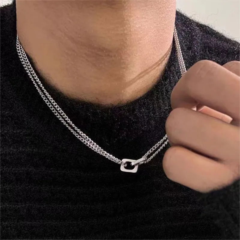 Cooraree Titanium Steel Necklaces Unisex-1