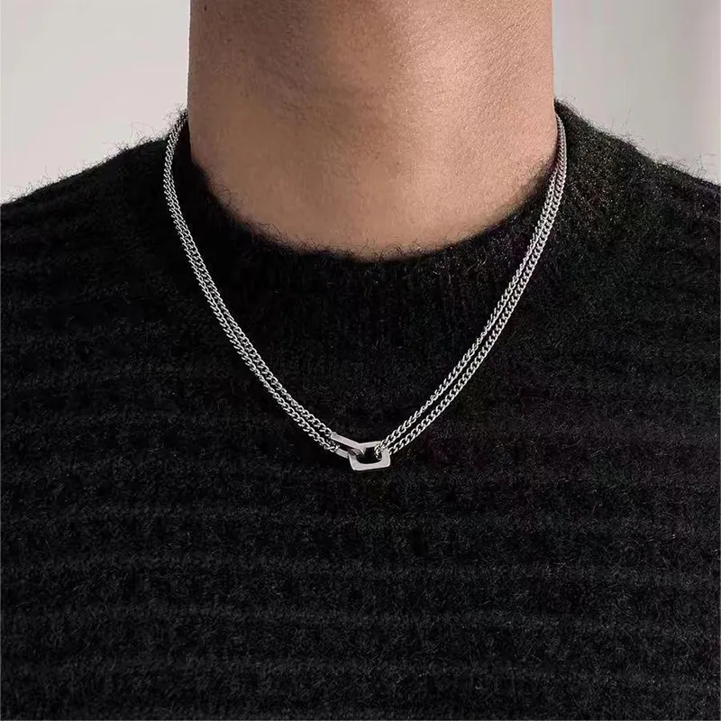 Cooraree Titanium Steel Necklaces Unisex-2