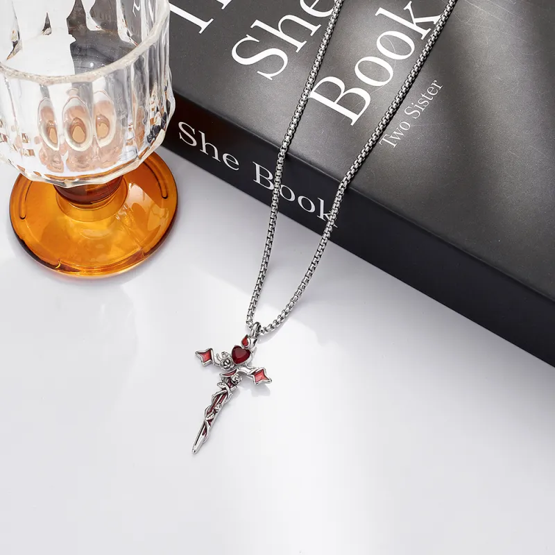 Cooraree Titanium Steel Necklaces Unisex-2