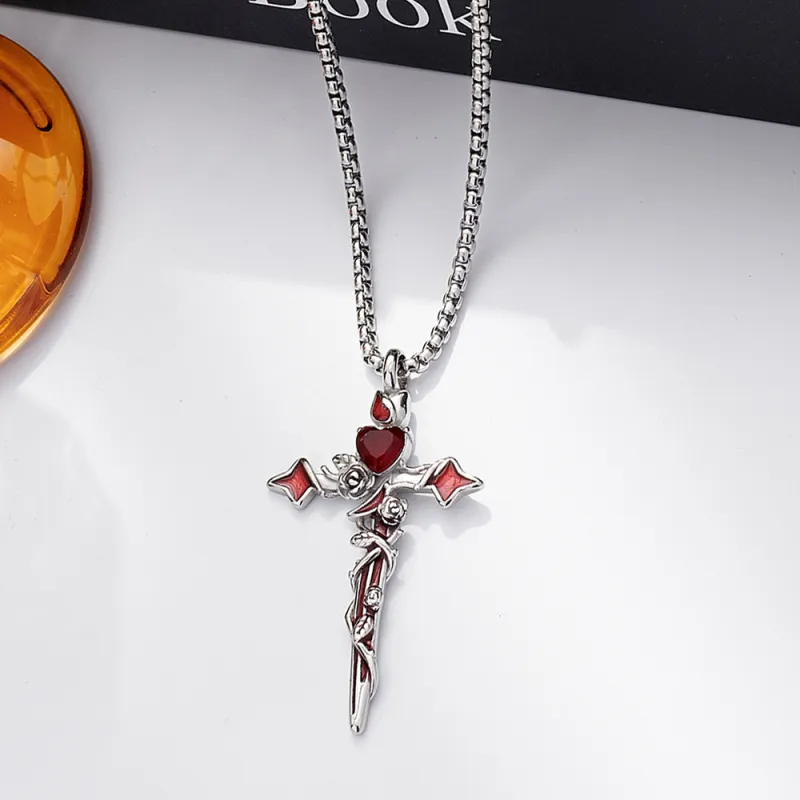 Cooraree Titanium Steel Necklaces Unisex-1