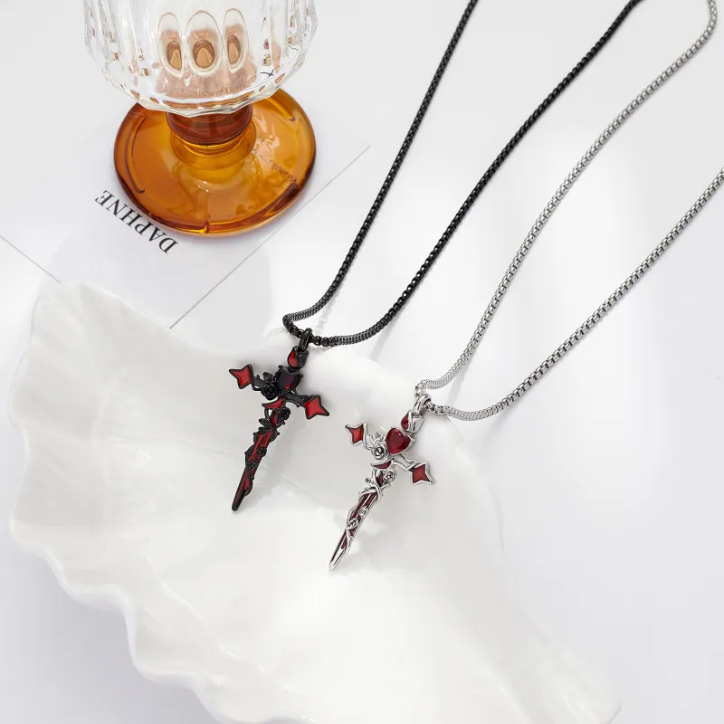 Cooraree Titanium Steel Necklaces Unisex-3