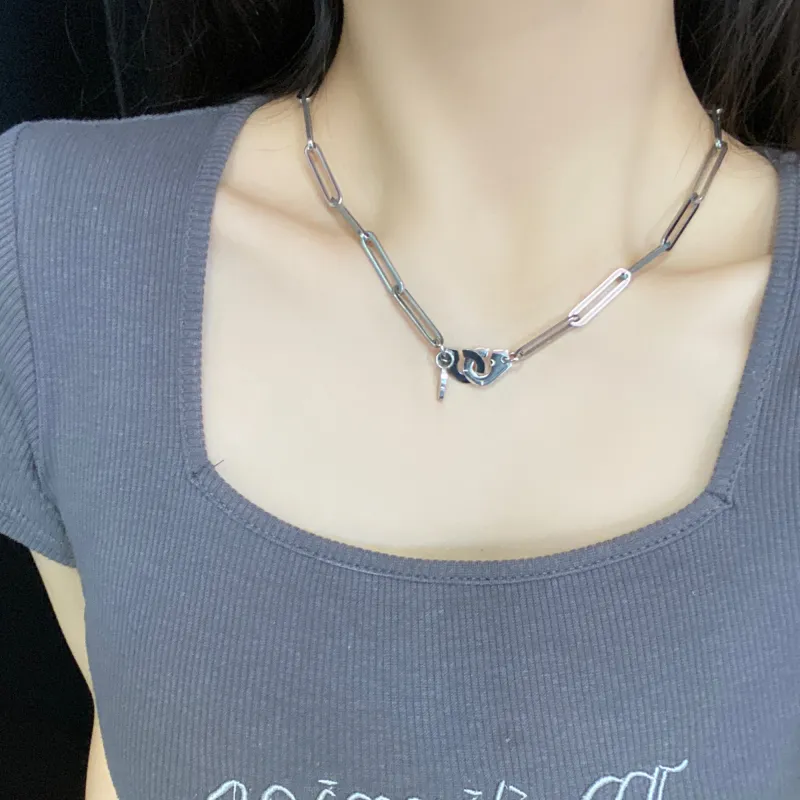 Cooraree Titanium Steel Necklaces Unisex-2