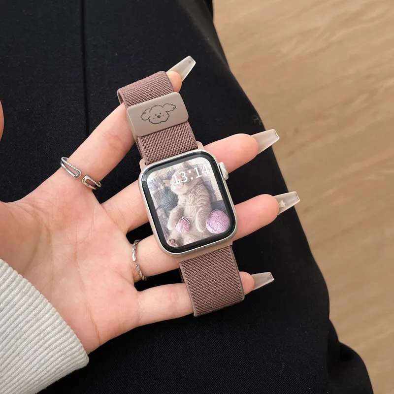 Senior's House Apple Compatibility Watch Band 200mm Fabric Material-11