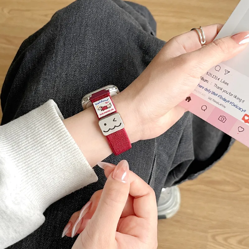 Senior's House Apple Compatibility Watch Band Nylon Material-7