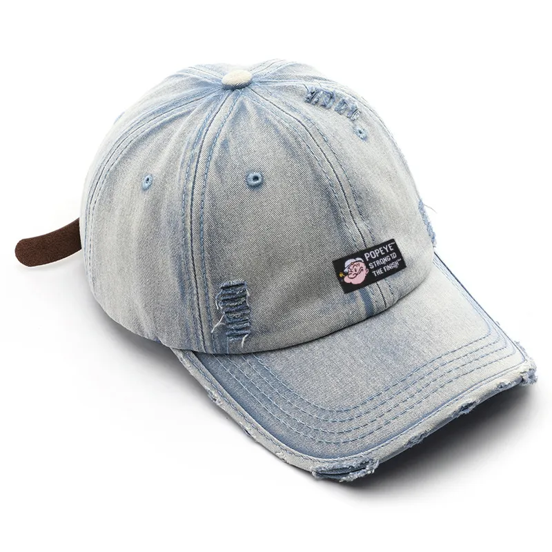 POPEYE Denim Baseball Caps Unisex-3