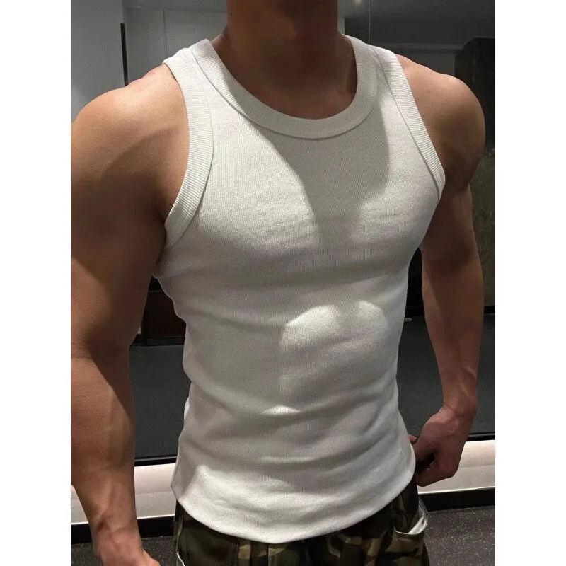 TESTUNG Fashion Minimalist Style Sleeveless Sports Shirt Unisex-15