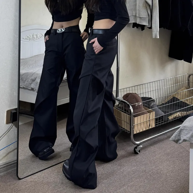 XIDELONG Suit Trouser Unisex Black-4
