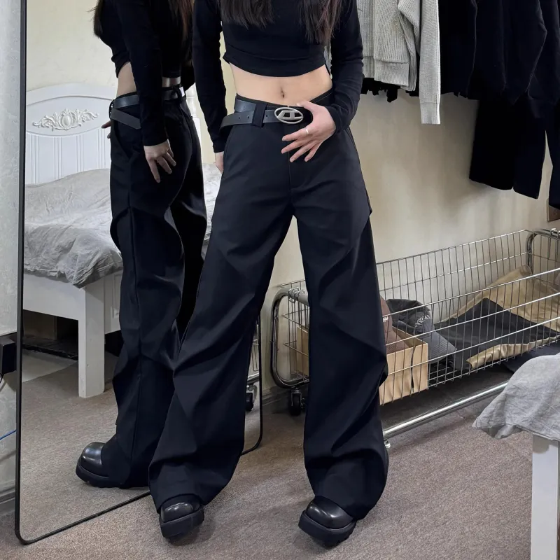 XIDELONG Suit Trouser Unisex Black-3