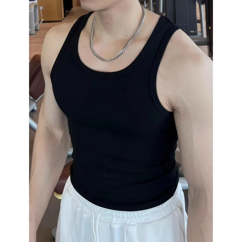 TESTUNG Fashion Minimalist Style Sleeveless Sports Shirt Unisex-7