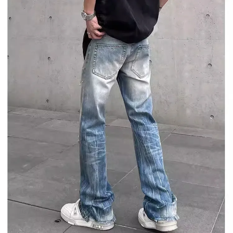 XIDELONG Jeans Unisex Blue-1