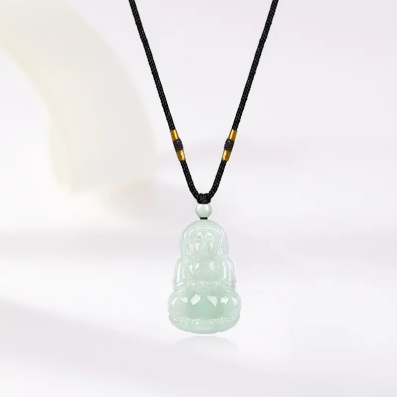 KING TAI SANG Bean Type Jadeite Necklaces Unisex-4