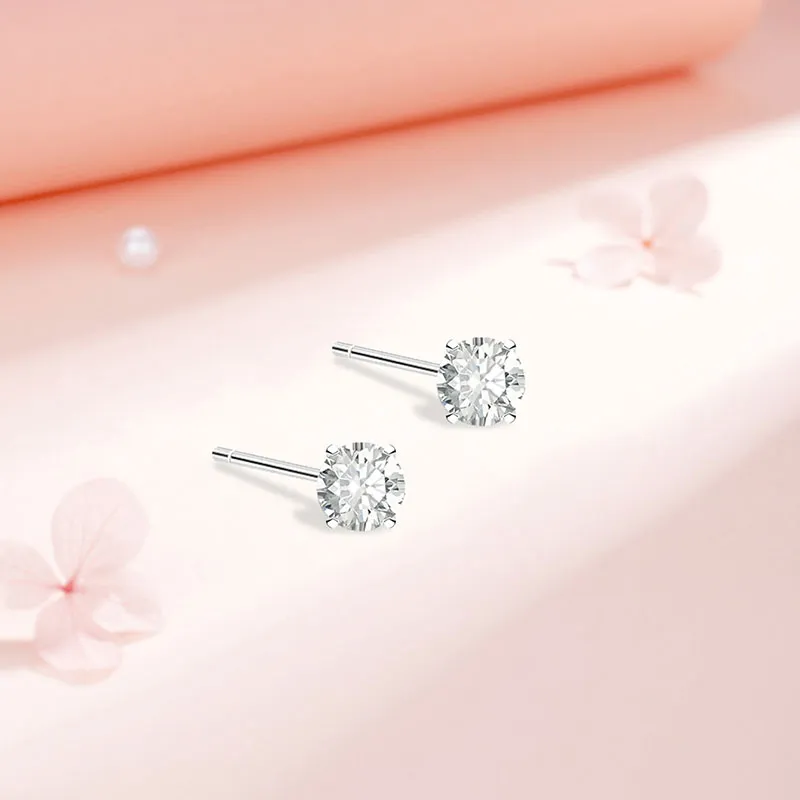 TRUE ME Sterling Silver Stud Earrings Unisex-3