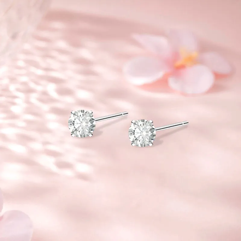 TRUE ME Sterling Silver Stud Earrings Unisex-4