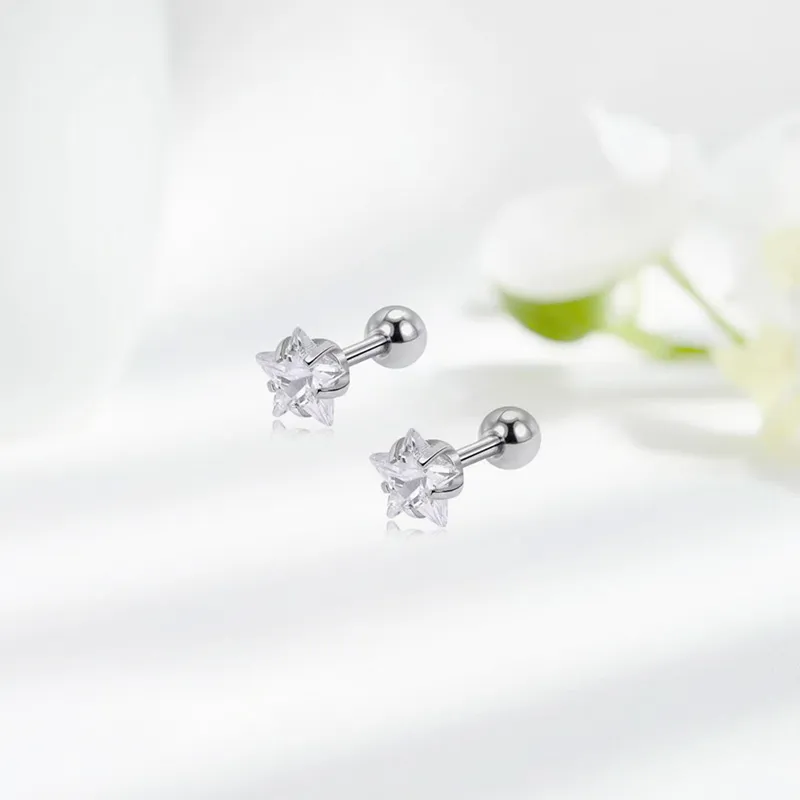 TRUE ME Titanium Steel Stud Earrings Women's-1