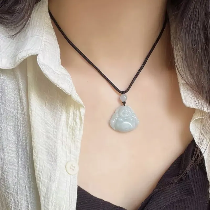 MOONS FAME Chalcedony Necklaces Unisex-14