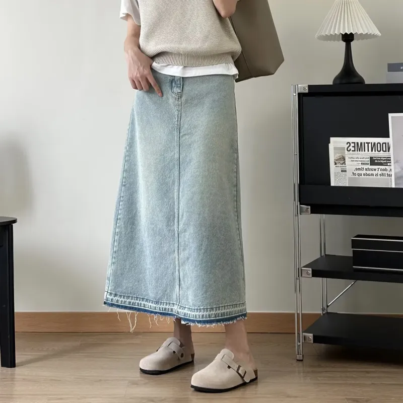 Gentle Welcome Denim Long Skirt Women's-1
