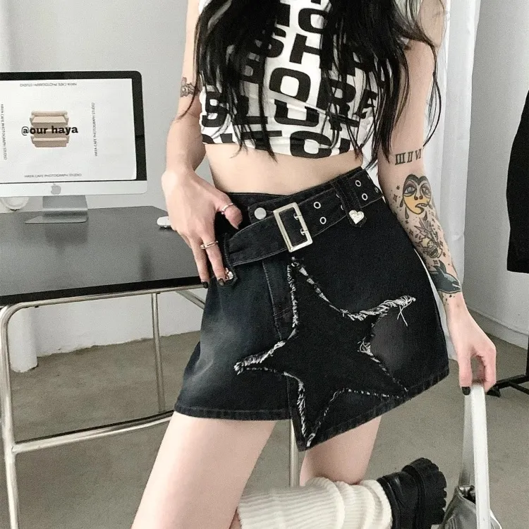 Gentle Welcome Denim Short Skirts Women's-1