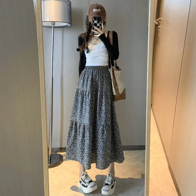 Gentle Welcome Casual Long Skirt Women's-2