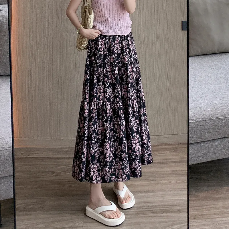 Gentle Welcome Casual Long Skirt Women's-2
