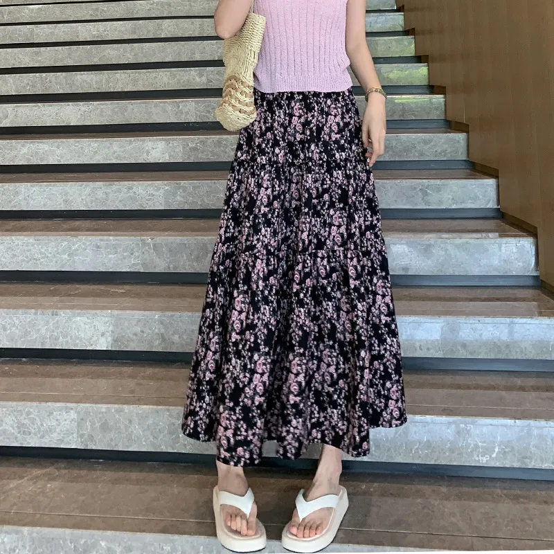 Gentle Welcome Casual Long Skirt Women's-3