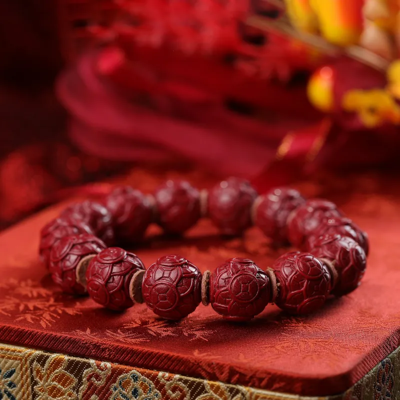 Gu He Reconstructed Cinnabar Bracelets Unisex-1