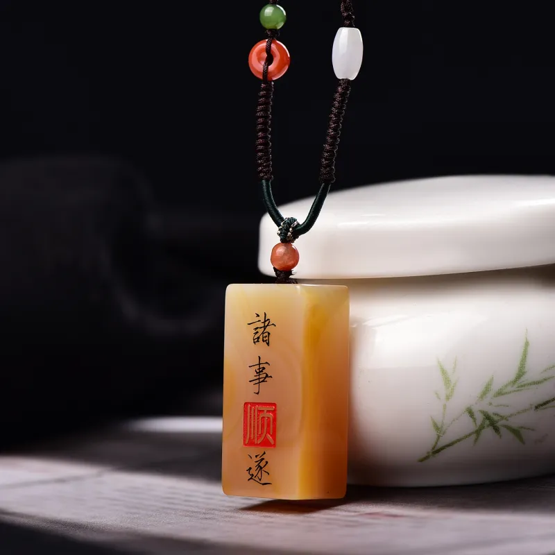 Gu He Jade Necklaces Unisex-4