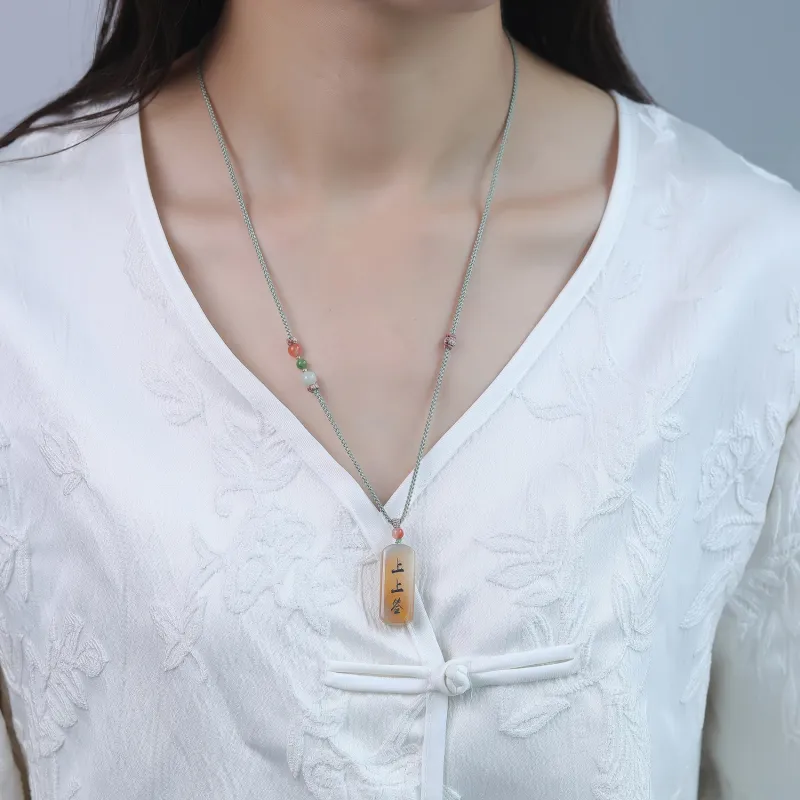 Gu He Jade Necklaces Unisex-1