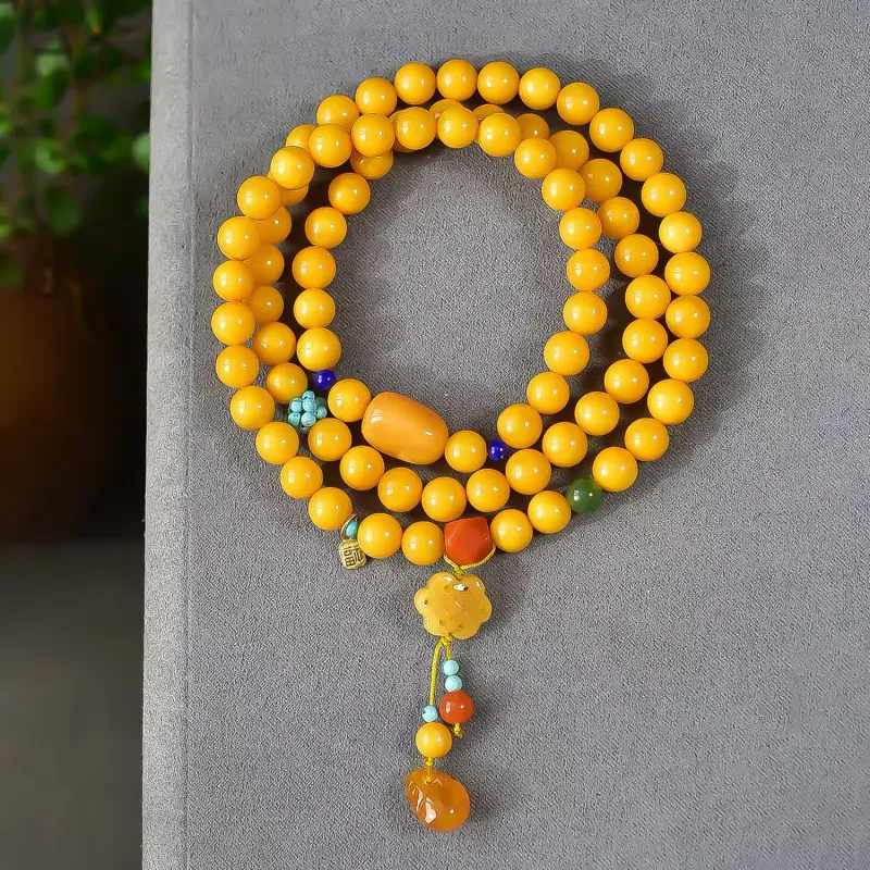 Gu He Amber/Beeswax Bracelets Unisex-6
