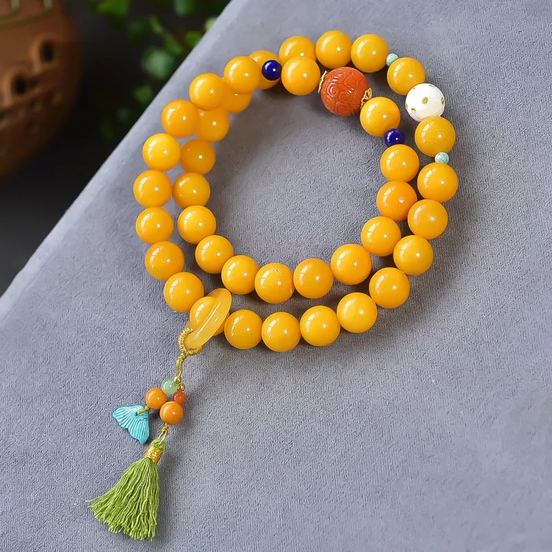 Gu He Amber/Beeswax Bracelets Unisex-6