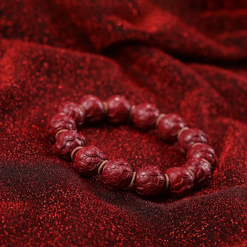 Gu He Reconstructed Cinnabar Bracelets Unisex-5