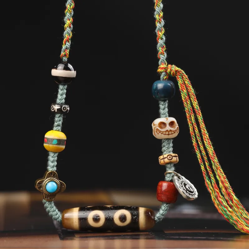 Gu He Agate Jade Necklaces Unisex-5