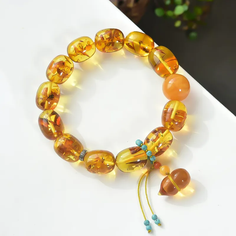Gu He Amber Jade Bracelets Unisex-2