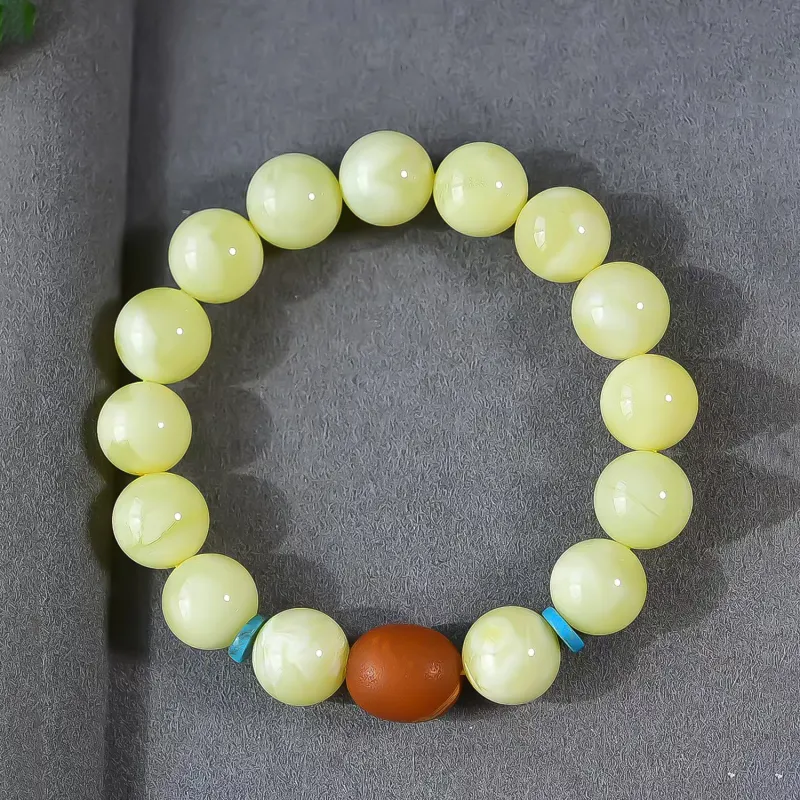 Gu He Amber/Beeswax Bracelets Unisex-4