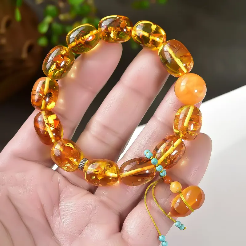 Gu He Amber Jade Bracelets Unisex-1